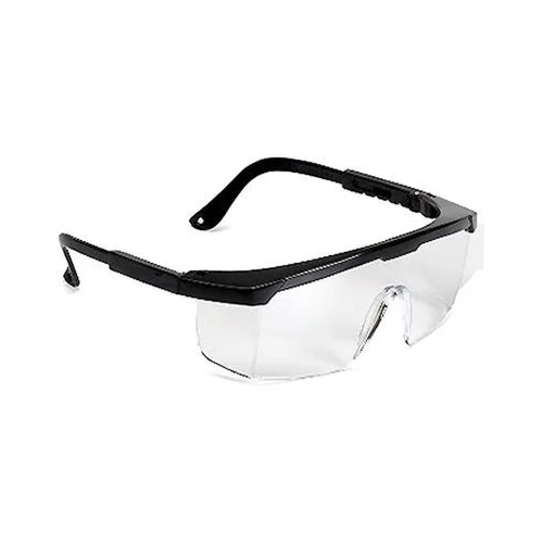Black Plastic Safety Glasses, Lens Type: Zero-power, Packaging Type: Box